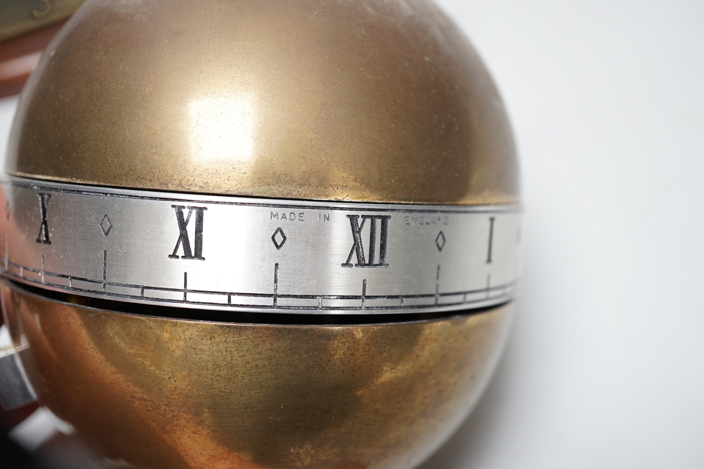 A novelty wall-pendant timepiece, bearing plaque named Dent, London, mahogany mount, 37cm high